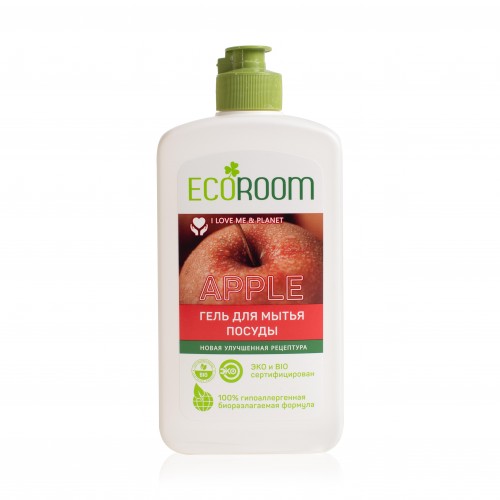 ECOROOM Средство для мытья посуды Яблоко 500мл ECOROOM Средство для мытья посуды Яблоко 500мл